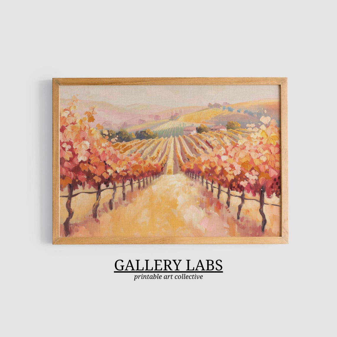 Golden Autumn Trees Sunlit Bright Fall Landscape Scene Art Print - Image 3