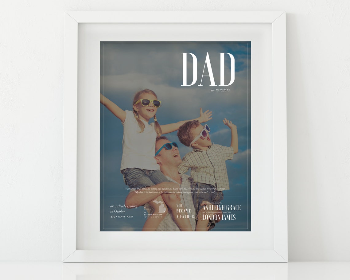 Custom Photo Print for Dad, Father's Day Gift