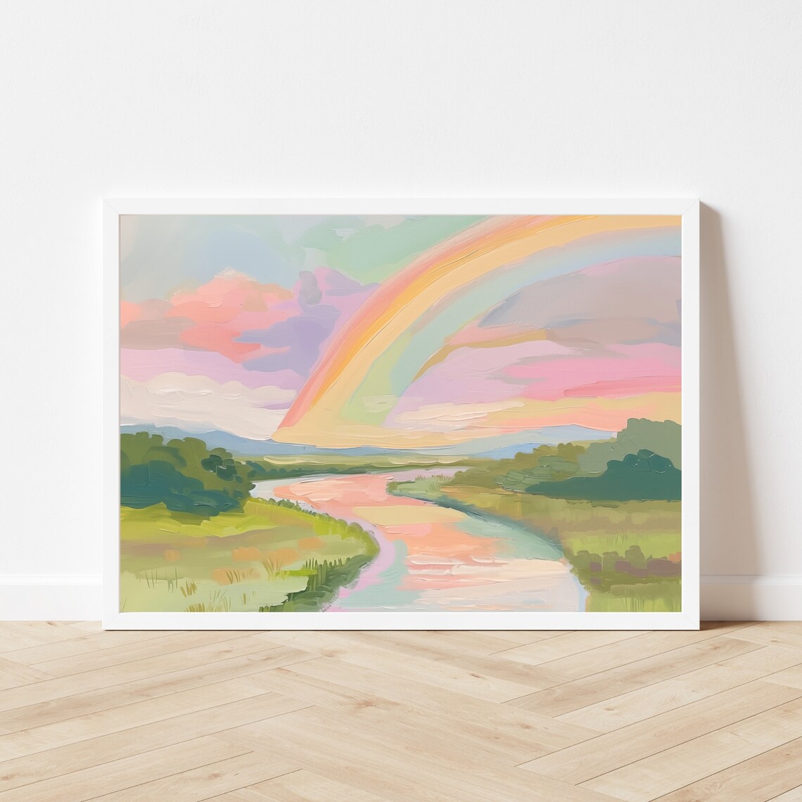 Rainbow River Landscape Painting, St Patrick's Day - Image 3
