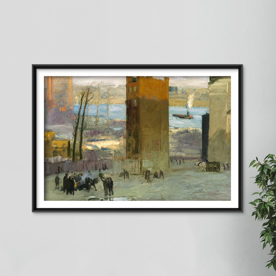 George Bellows The Lone Tenement 1909 Winter Cityscape Art Poster