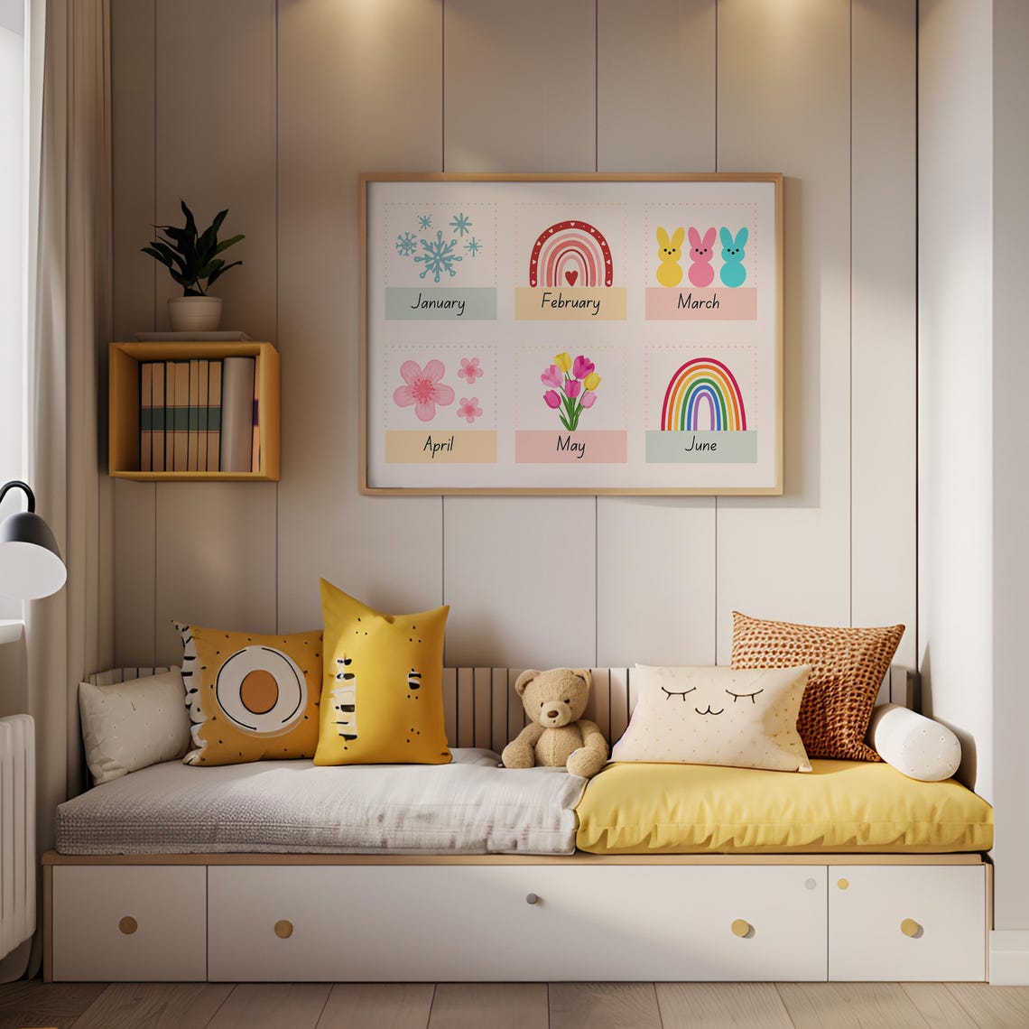 January To June Monthly Flashcard Style Kids Room Wall Decor Poster - Image 5