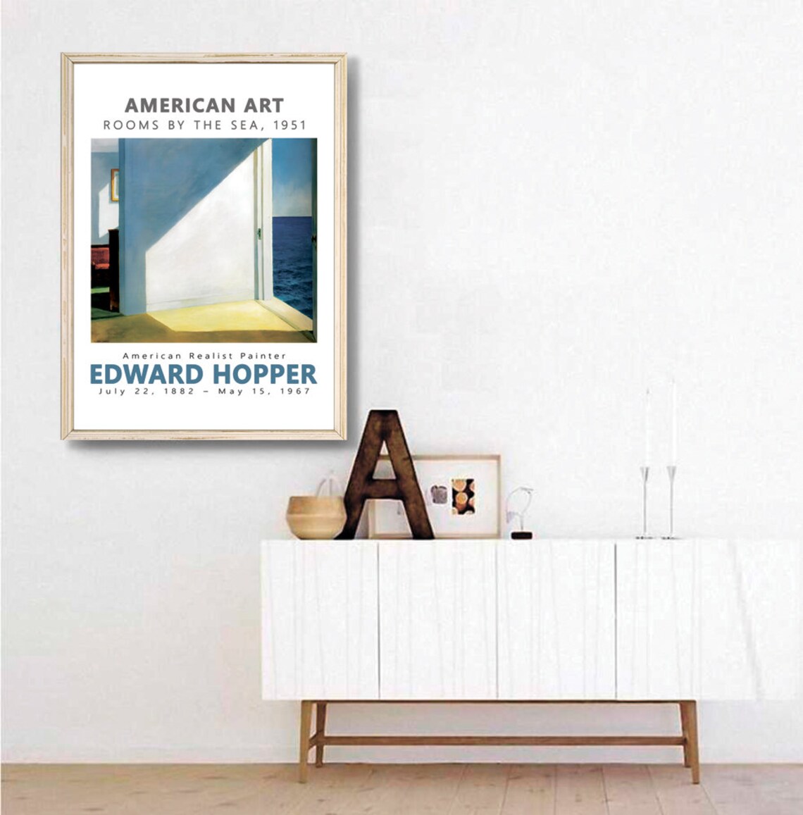 Edward Hopper Rooms By The Sea 1951 Coastal Interior Art Poster - Image 3