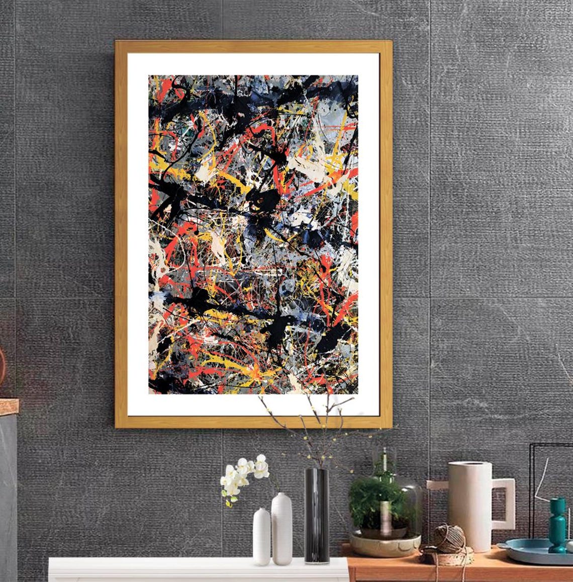 Jackson Pollock Drip Painting Colorful Abstract Expressionist Poster - Image 2