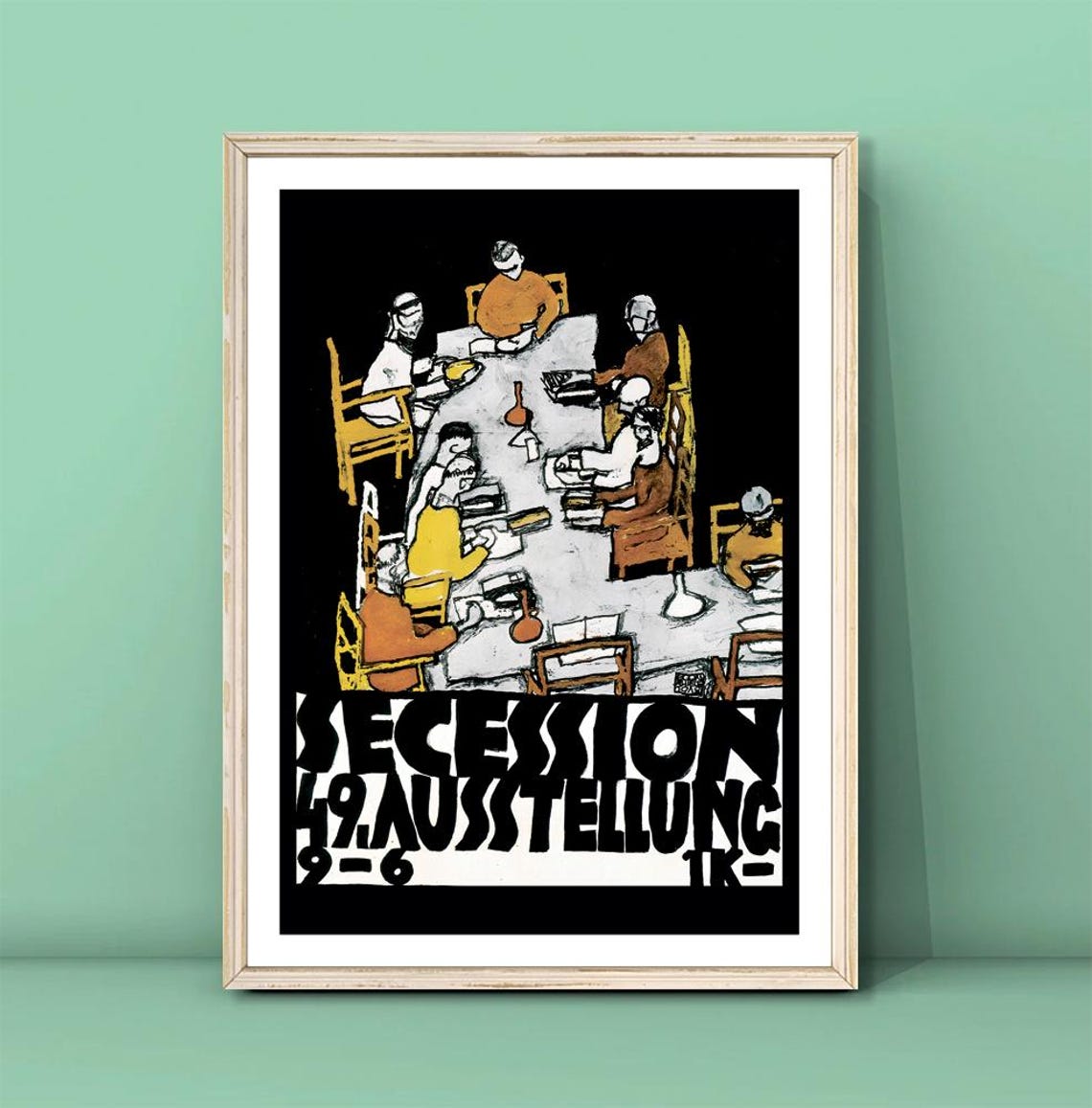 Egon Schiele Secession 49 Ausstellung 1918 Dinner Table Art Poster