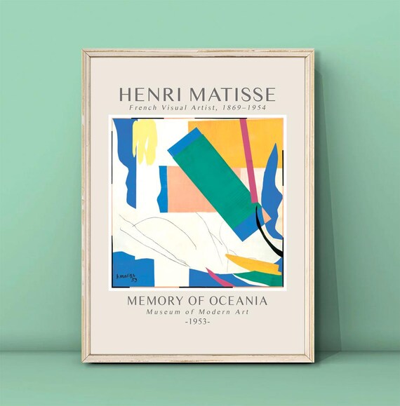 Henri Matisse Memory Of Oceania 1953 Abstract Collage Poster