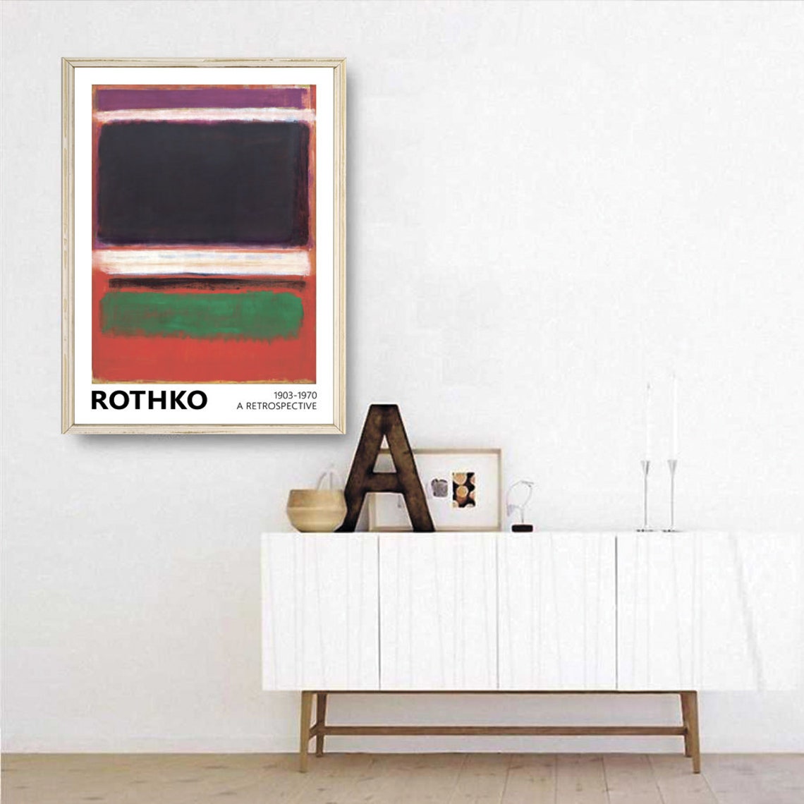 Mark Rothko Black Purple Green Orange Color Field Retrospective Poster - Image 3