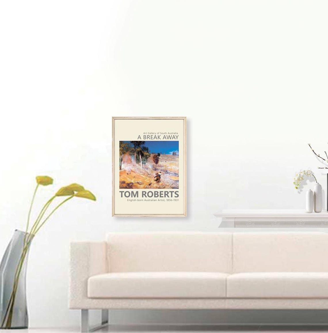 Tom Roberts A Break Away Australian Horseman Outback Art Print - Image 3