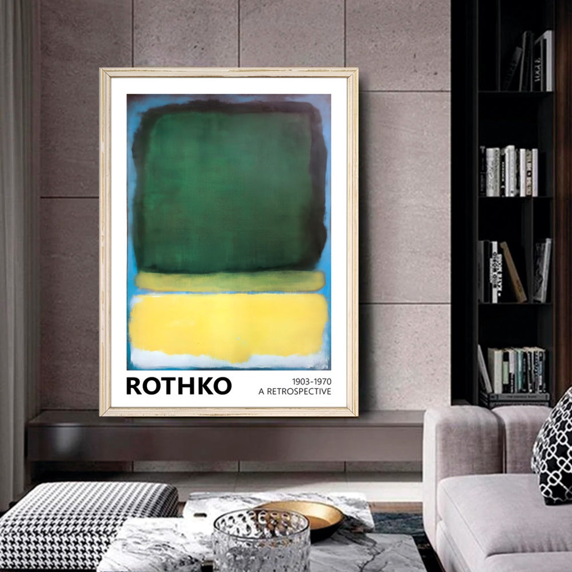 Mark Rothko Green And Yellow Color Field Abstract Art Poster - Image 2