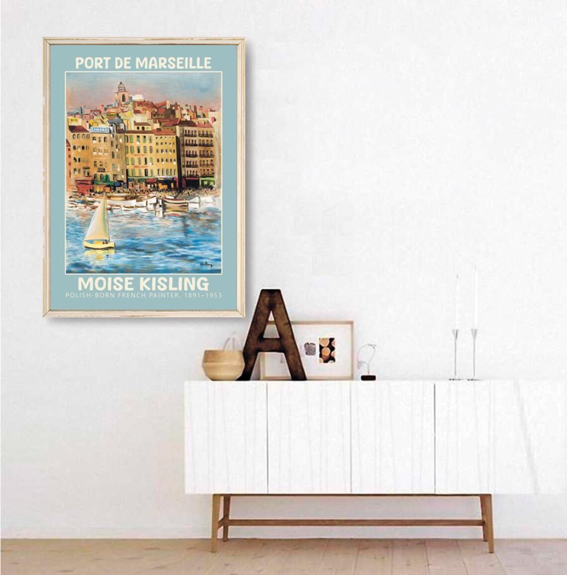 Port de Marseille Harbor Moise Kisling Vintage Travel Art Poster - Image 2