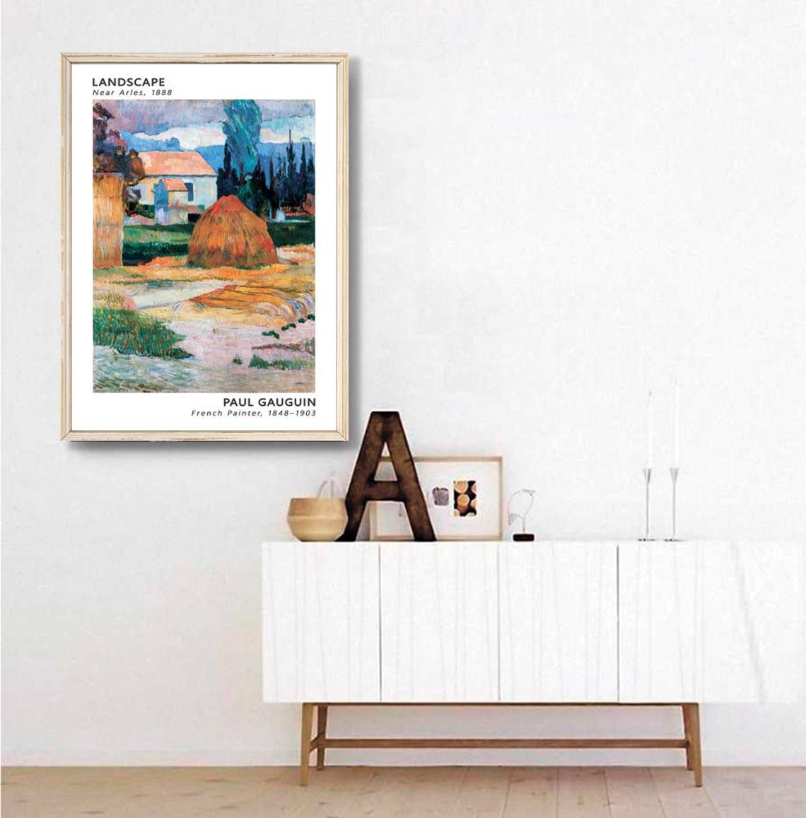 Paul Gauguin Near Arles 1888 Colorful Haystack Farmhouse Poster - Image 2