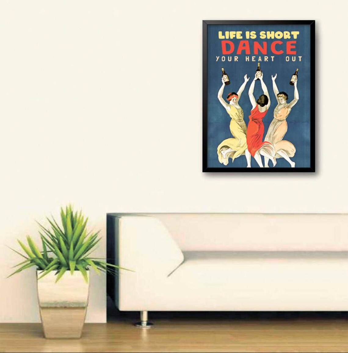 Life Is Short Dance Your Heart Out Vintage Dancers Quote Poster - Image 3