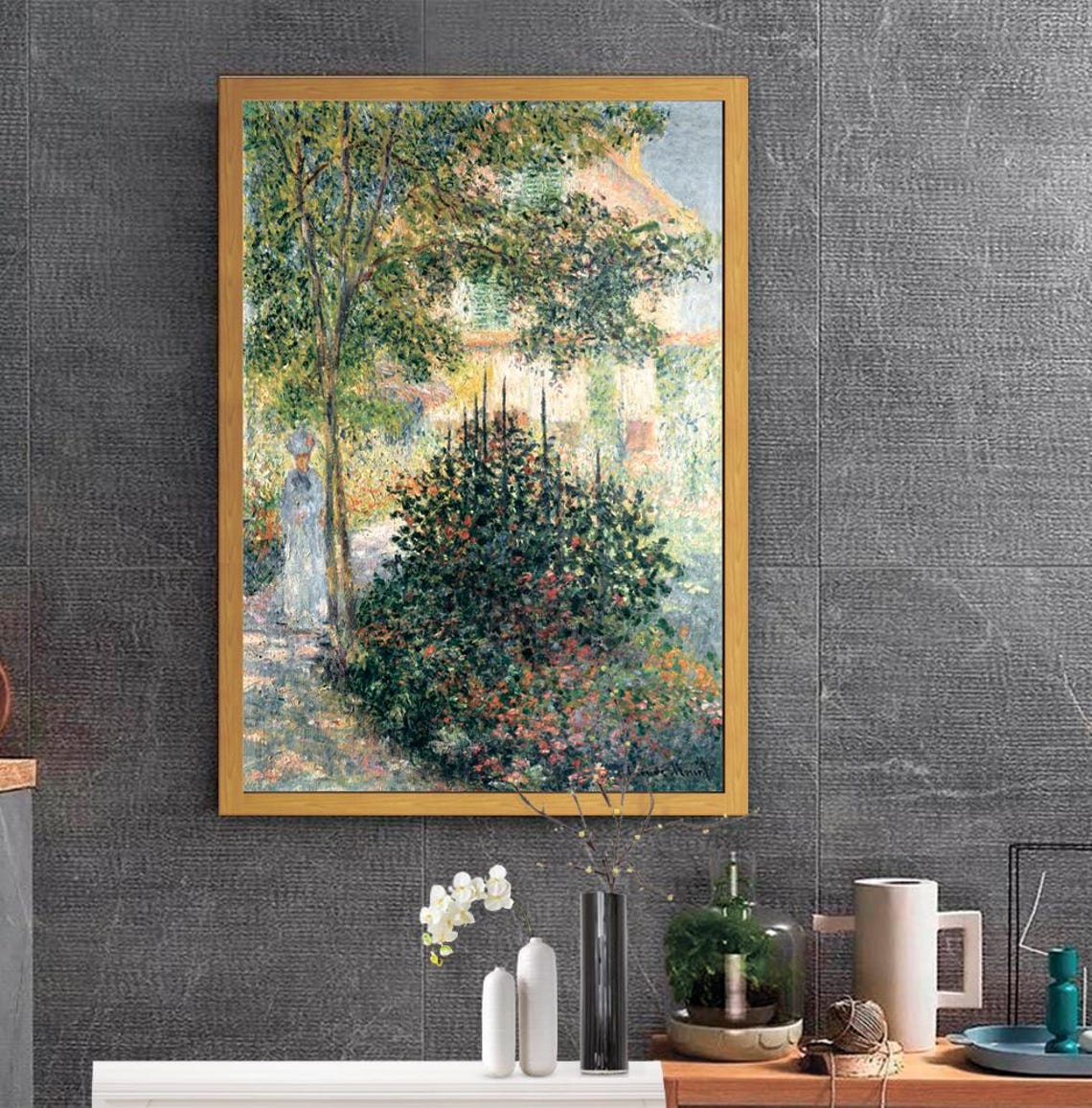 Claude Monet Camille In The Garden At Argenteuil Art Exhibition Poster - Image 2