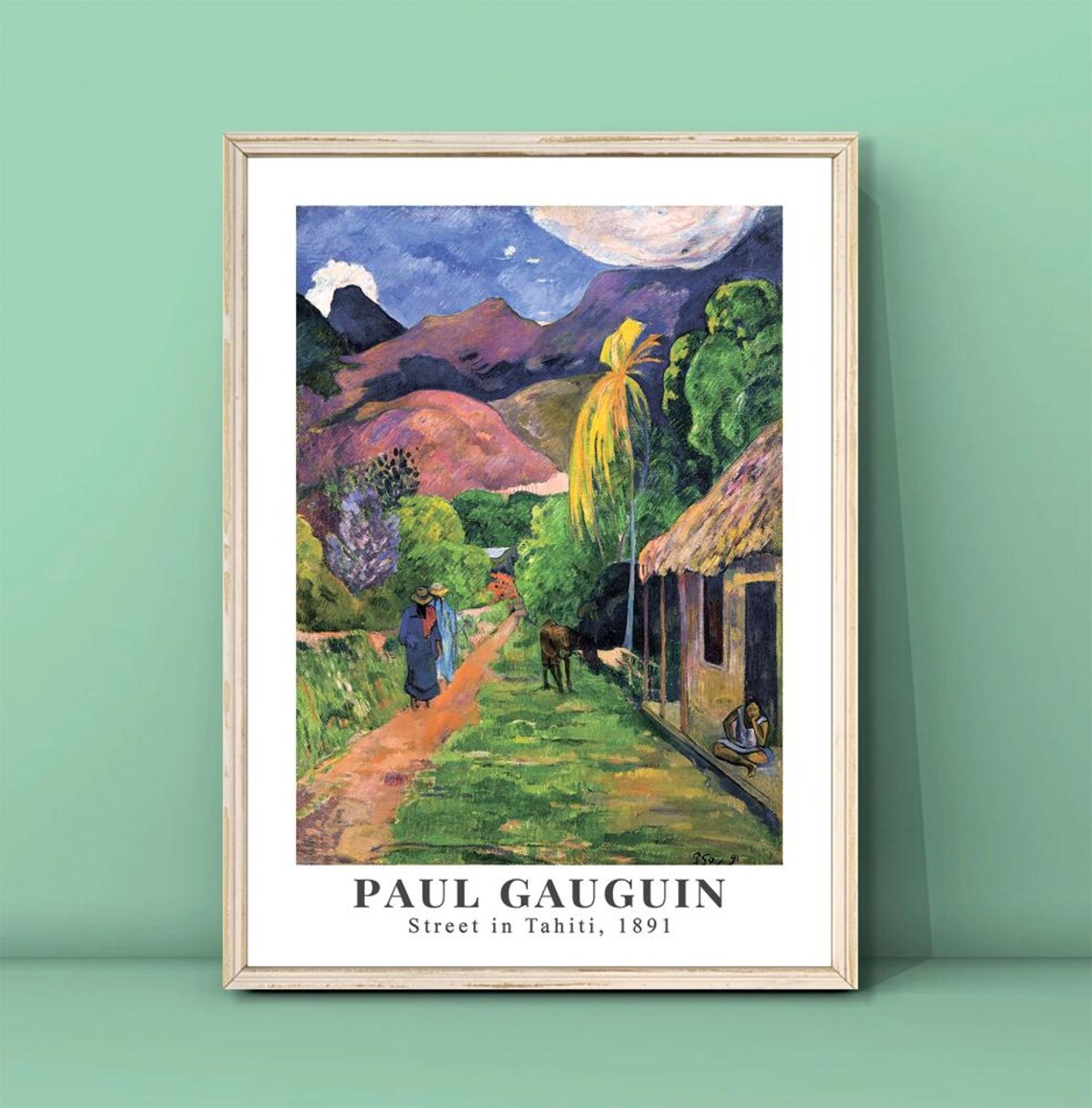 Paul Gauguin Street In Tahiti 1891 Vintage Print