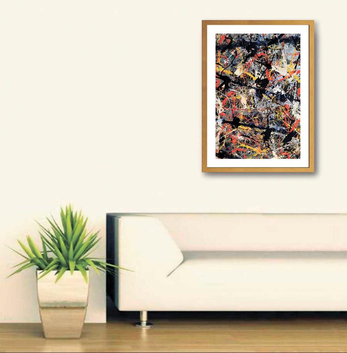 Jackson Pollock Drip Painting Colorful Abstract Expressionist Poster - Image 3