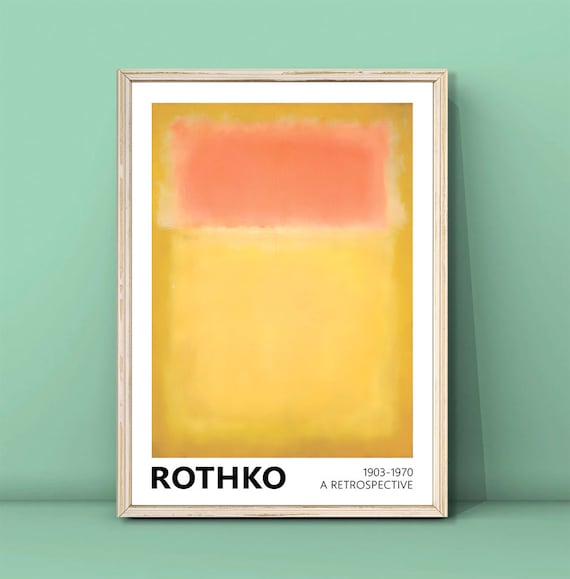 Mark Rothko Orange Yellow Color Field Retrospective Abstract Poster
