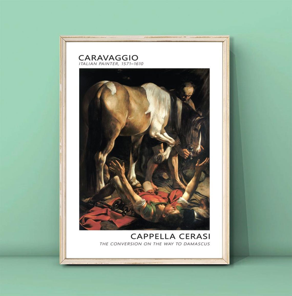 Caravaggio The Conversion On The Way To Damascus Baroque Poster