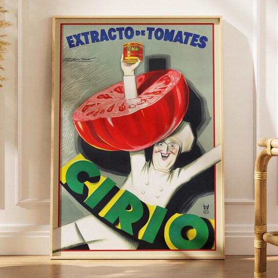Retro Cirio Extracto De Tomates Vintage Italian Tomato Poster