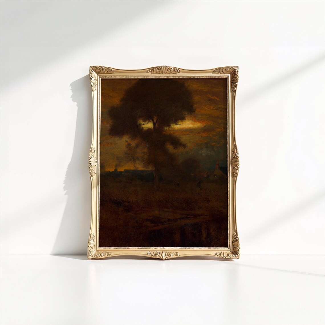 Moody Rustic Landscape Vintage Landscape Painting