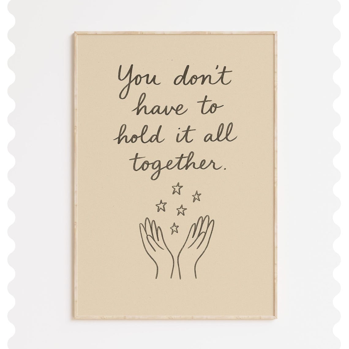 Mental Health Print Encouragement Quote Minimalist Star Art