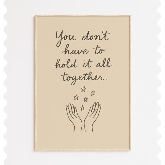 Mental Health Print Encouragement Quote Minimalist Star Art