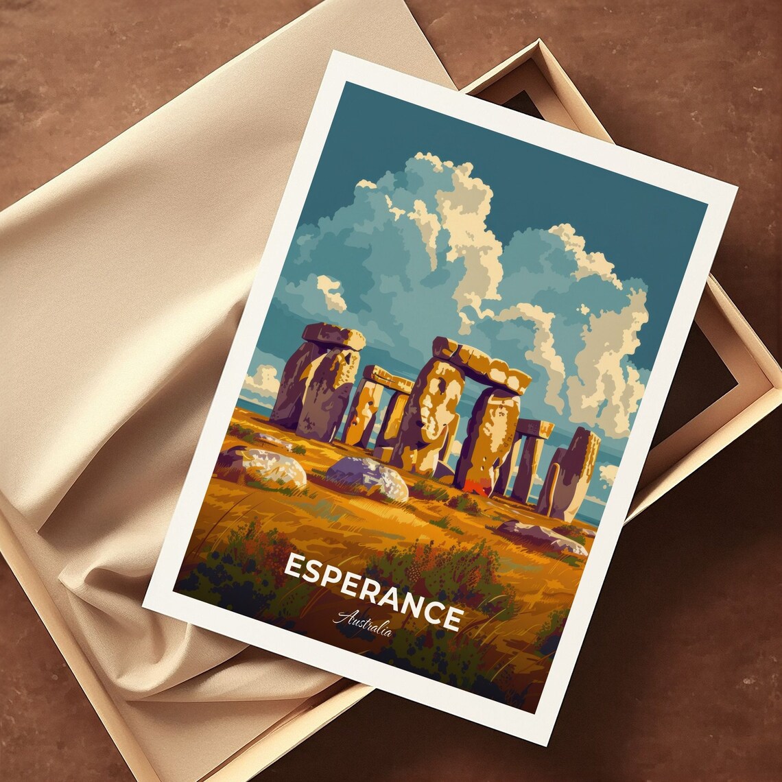 Esperance Australia Stonehenge Replica Ancient Stones Travel Poster - Image 3