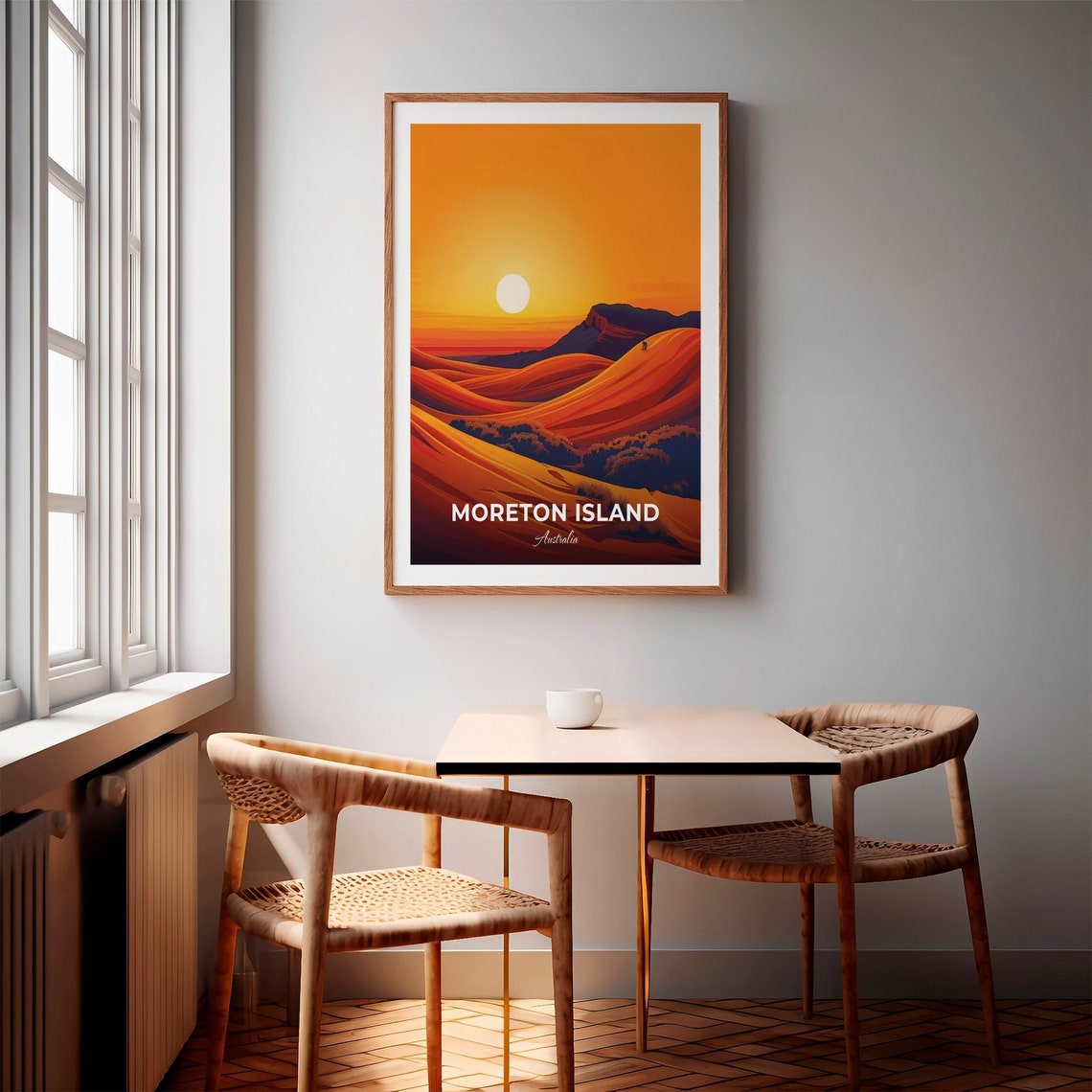 Moreton Island Australia Sunset Over Sand Dunes Travel Poster - Image 2