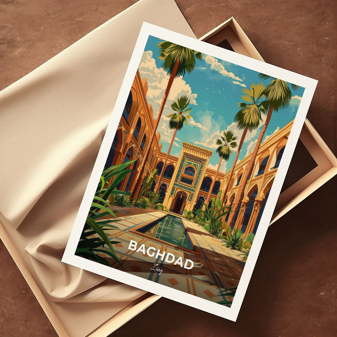 Baghdad Al Khuld Palace Courtyard Islamic Architecture Poster - Image 3