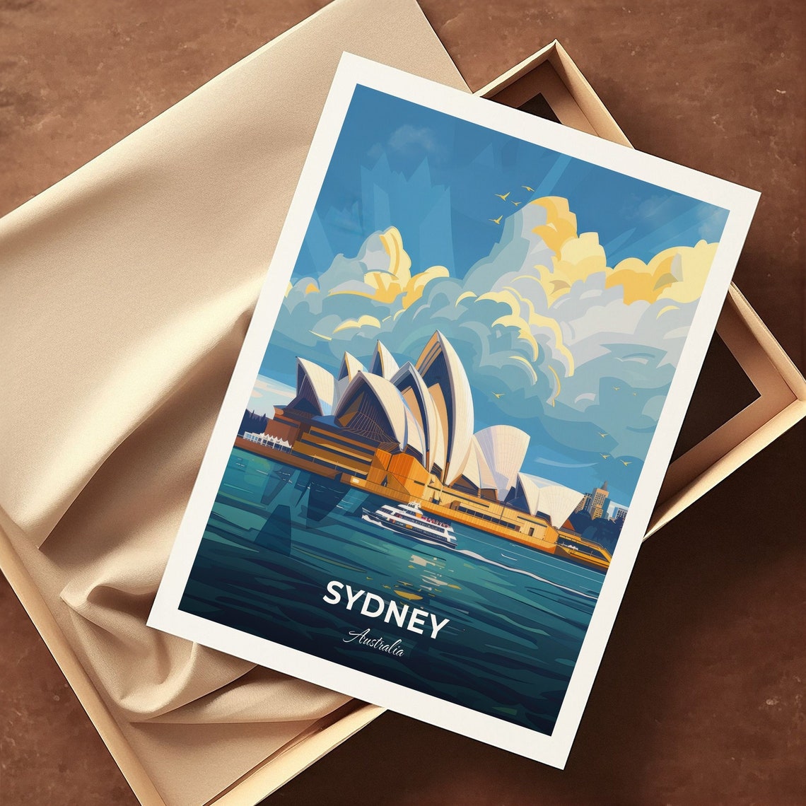 Sydney Opera House Bright Daytime Harbour Sail Cityscape Poster - Image 3