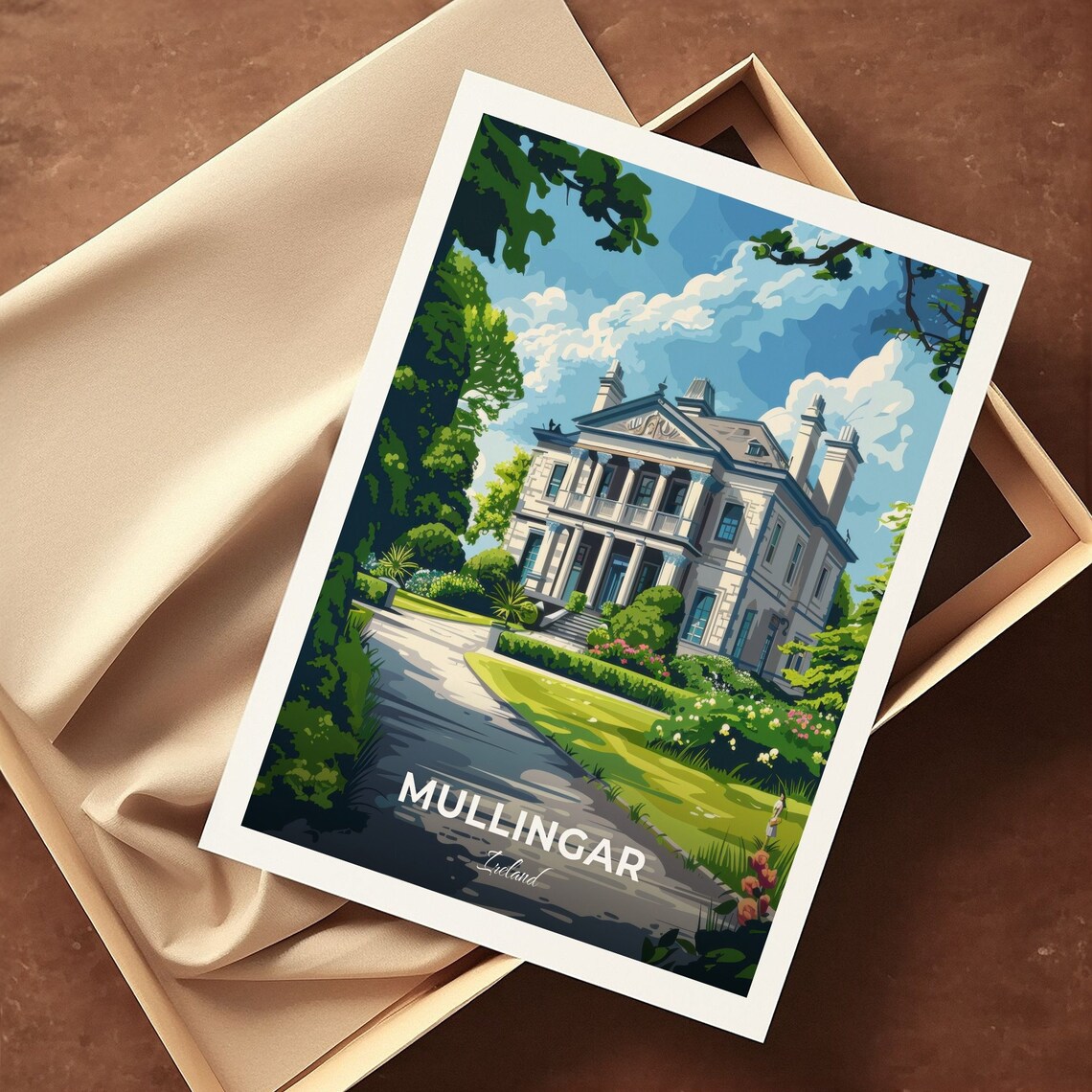 Mullingar Ireland Belvedere House Gardens Grand Manor Travel Poster - Image 3