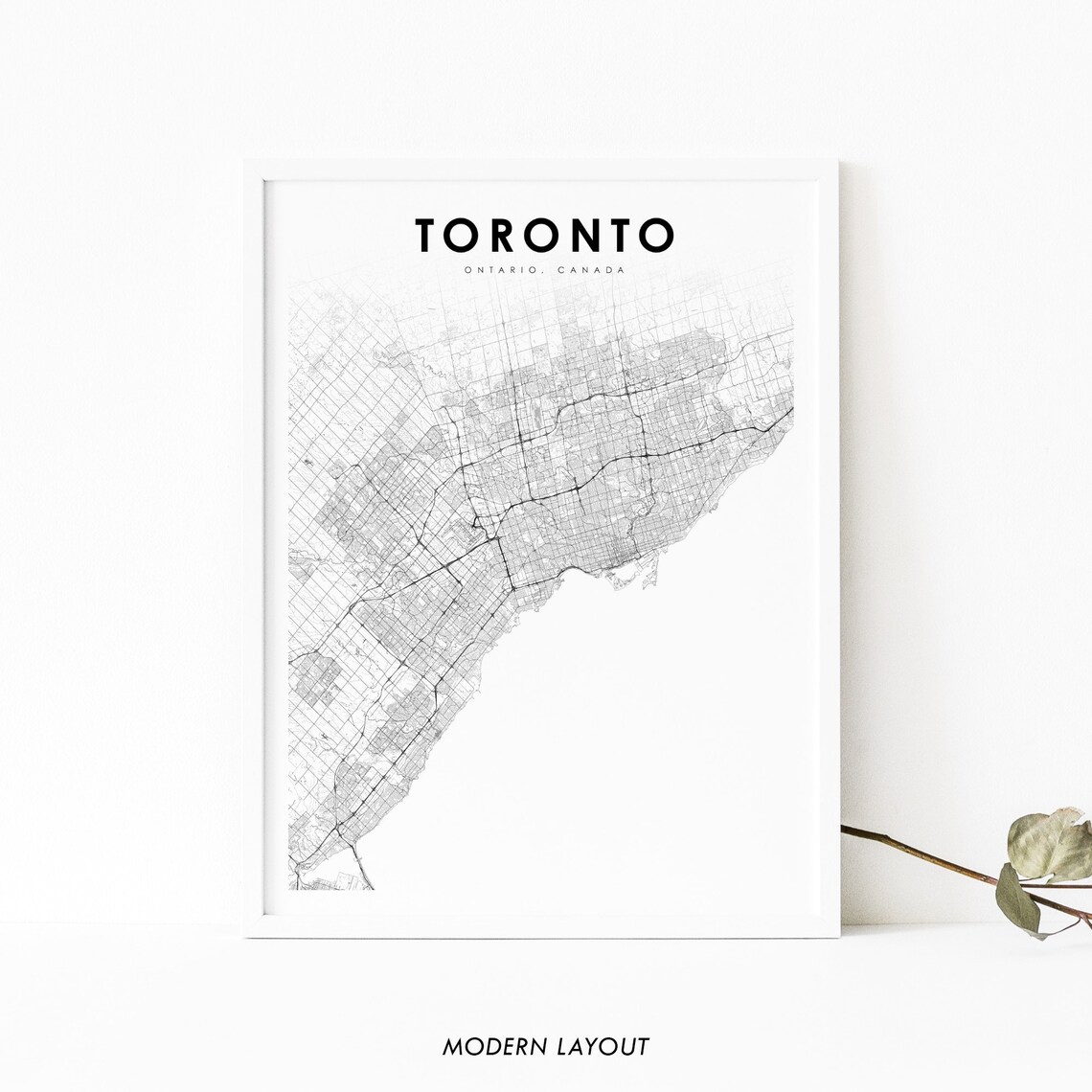 Greater Toronto Area Ontario Map Print, Canada Poster