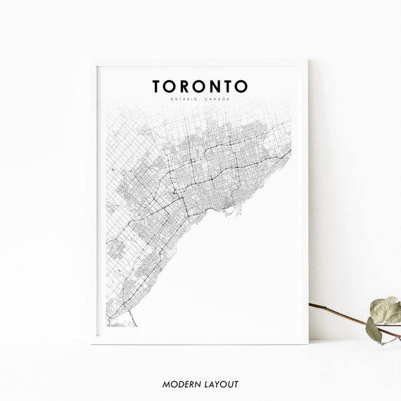 Greater Toronto Area Ontario Map Print, Canada Poster