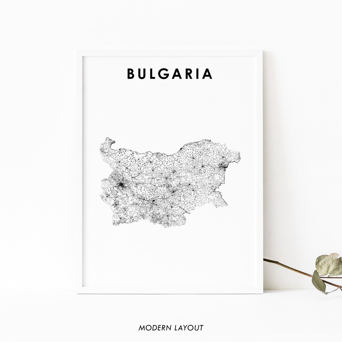 Bulgaria Map Print, Sofia Europe Nursery Decor