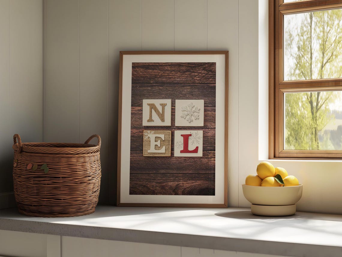 Holiday Snapshot Noel Print Christmas Art Wall Decor Noel Sign Christmas Photo Wall Art Gift For Friend Outdoorsy Rustic Woodsy - Image 2