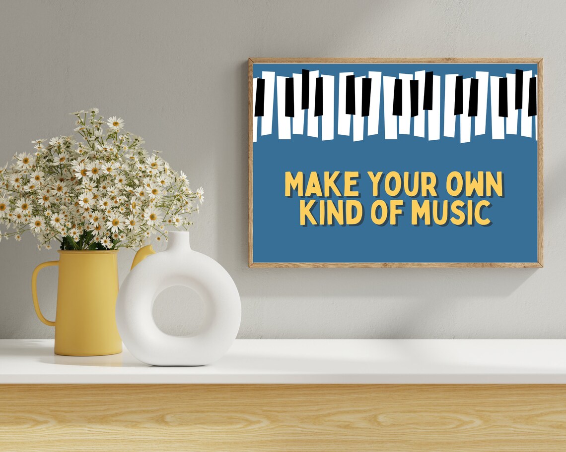 Inspirational Music Quote, Motivational Piano Art Print - Image 2