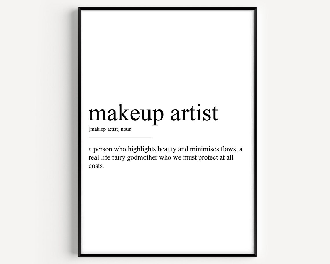 Makeup Artist Definition Poster Print