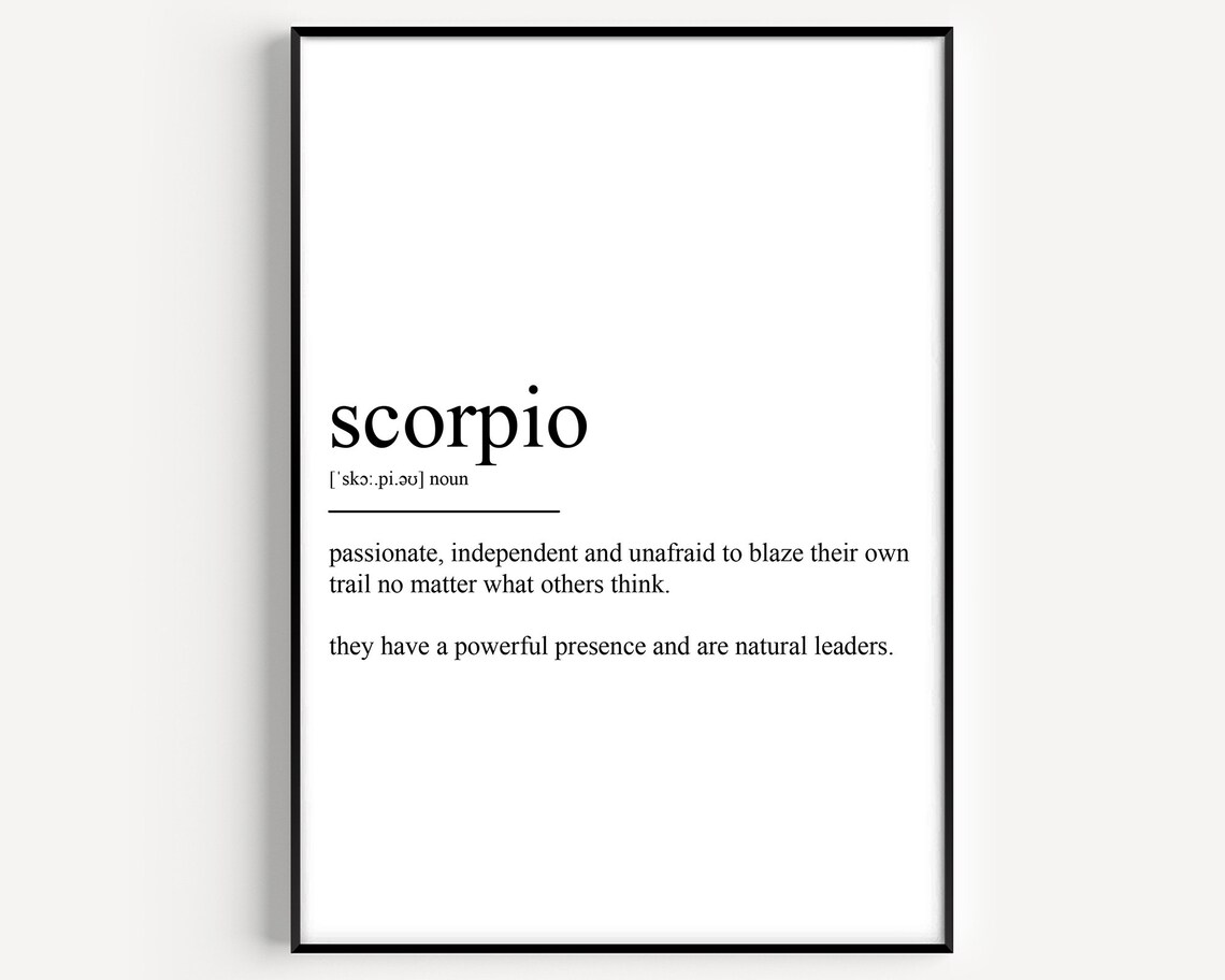 Scorpio Definition Poster Print