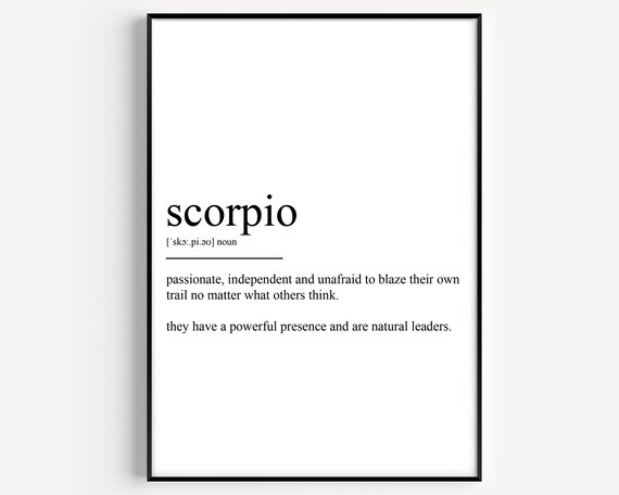 Scorpio Definition Poster Print