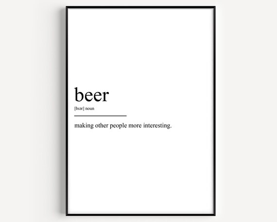 Beer Definition Print