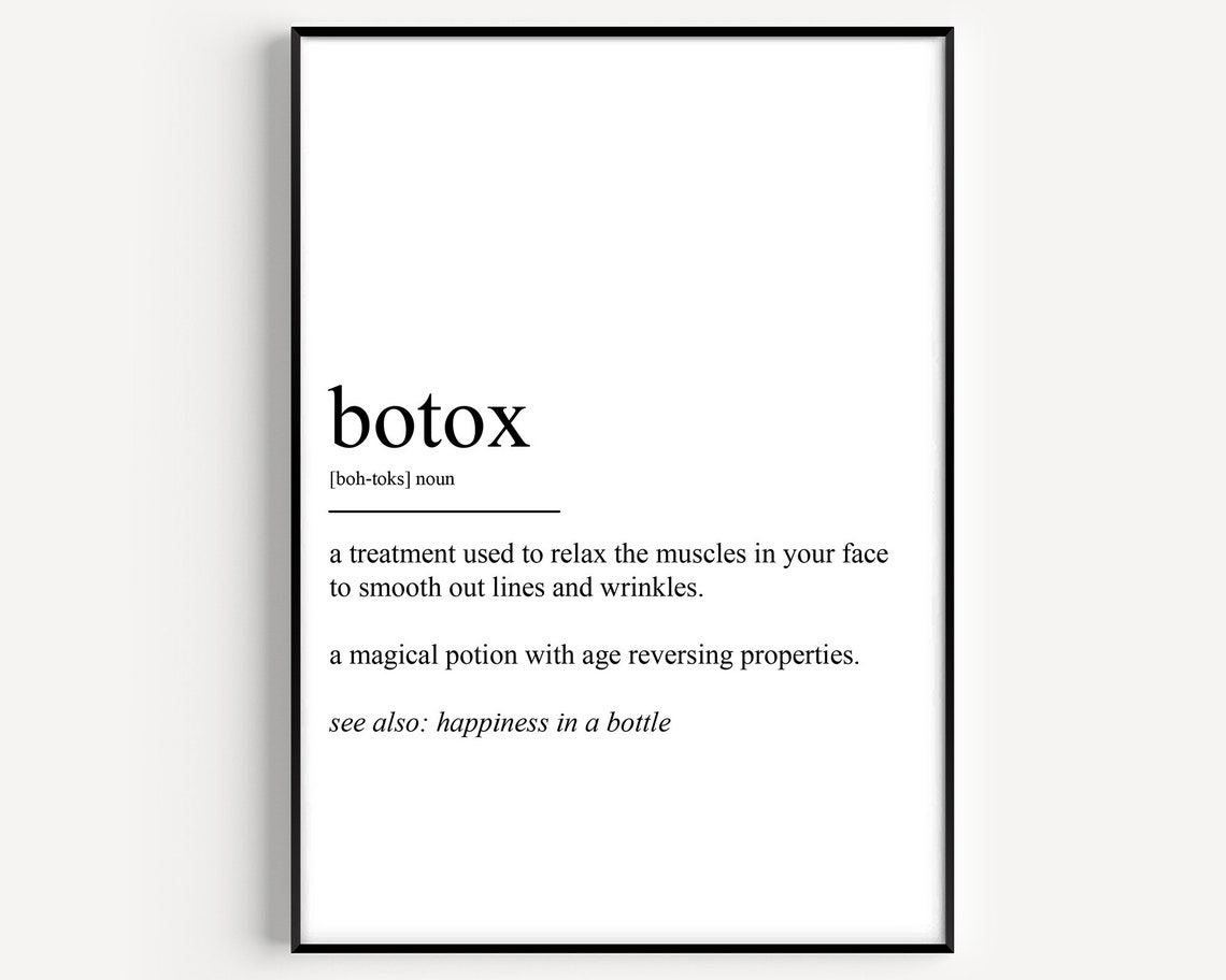 Botox Definition Typography Art Print