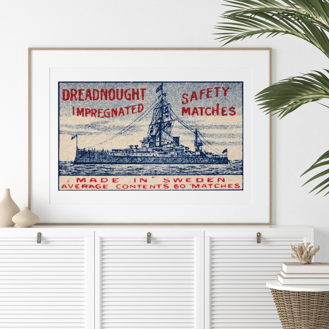 Dreadnought Ship Vintage Swedish Art Poster - Image 2