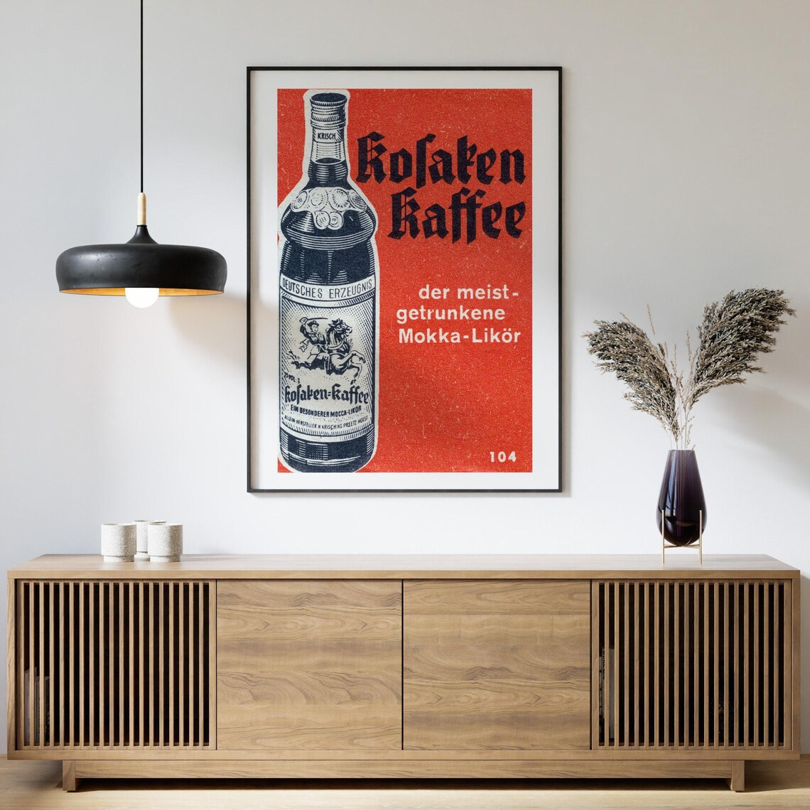 Kofaken Kaffee German Mokka Liqueur Vintage Bottle Label Poster - Image 4