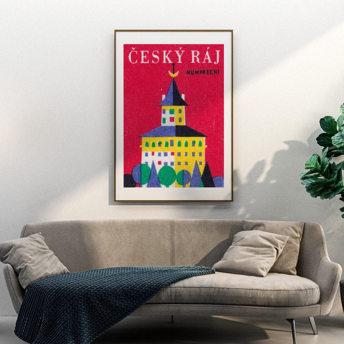 Cesky Raj Humprecht Chateau Vintage Czech Matchbox Label Poster - Image 3