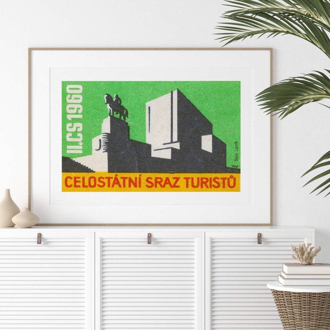 Celostatni Sraz Turistu 1960 Czech Hiking Tourist Rally Label Poster - Image 2