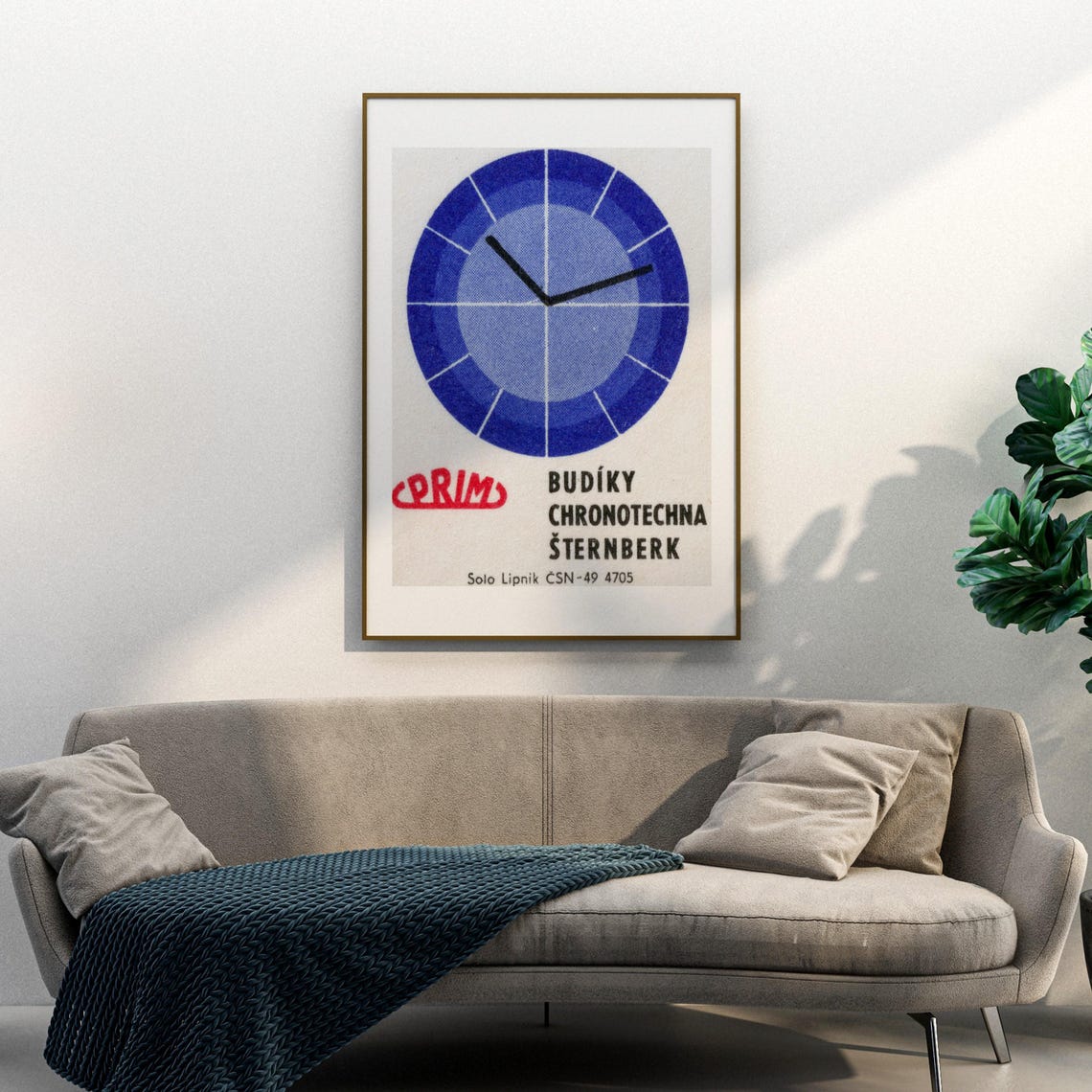 Vintage Prim Alarm Clock Budiky Chronotechna Sternberk Poster - Image 3