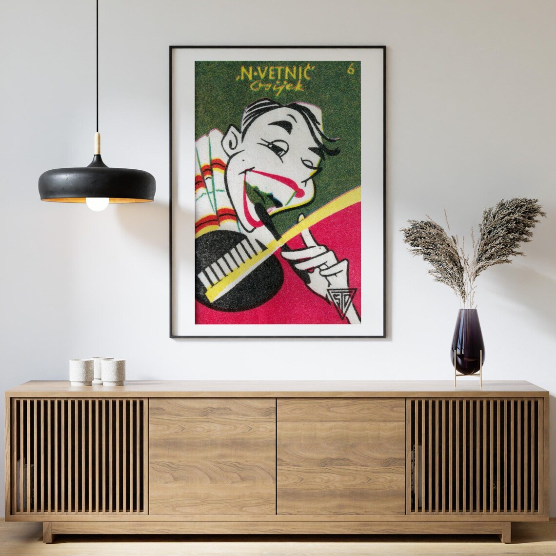 N Vetnic Toothbrush Cartoon Dental Vintage Matchbox Label Poster - Image 4