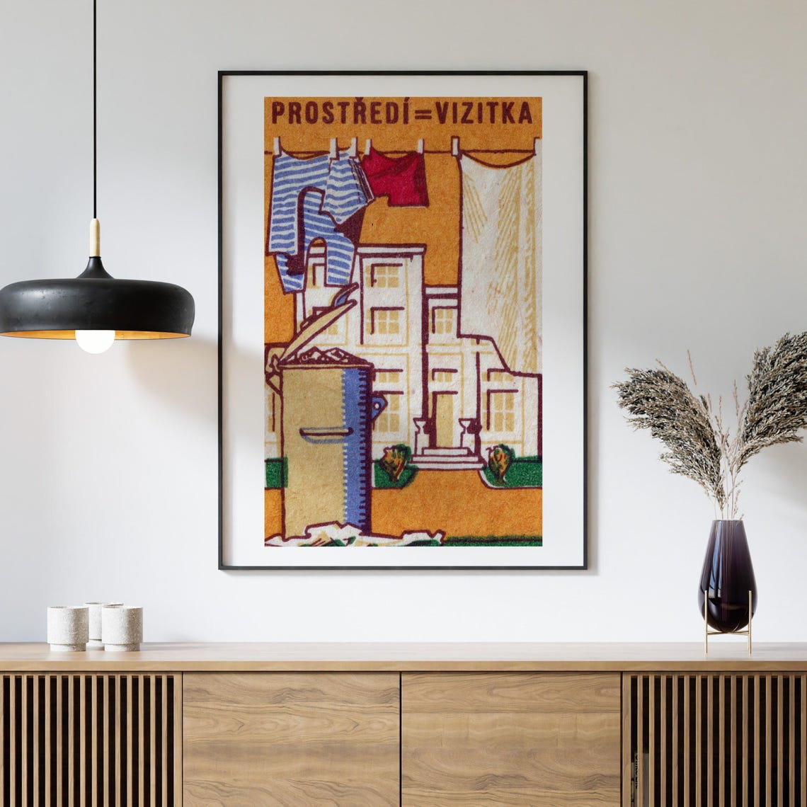 Prostredi Vizitka Clean Neighborhood Vintage Matchbox Label Poster - Image 4