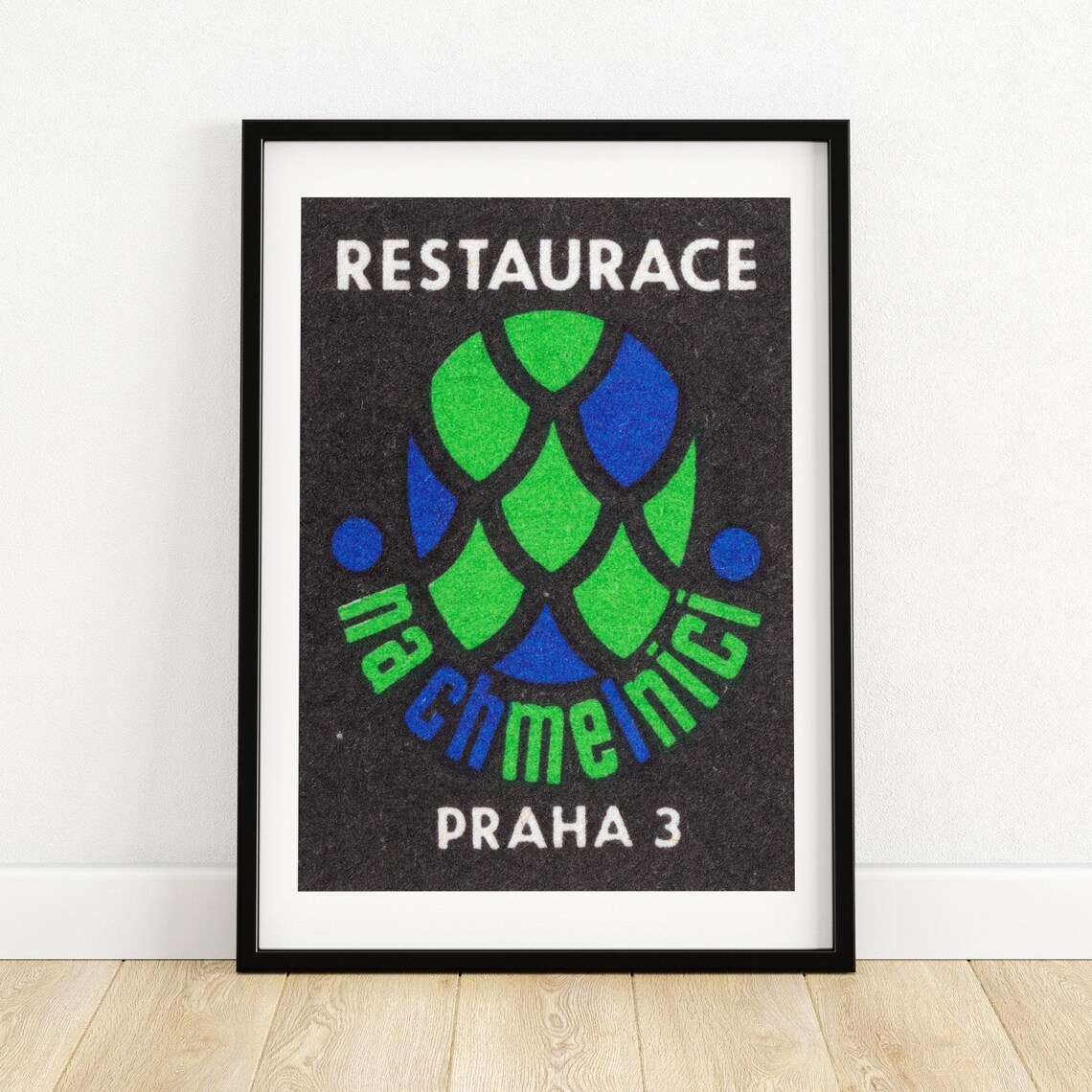 Na Chmelnici Prague Hop Cone Restaurant Vintage Label Art Print
