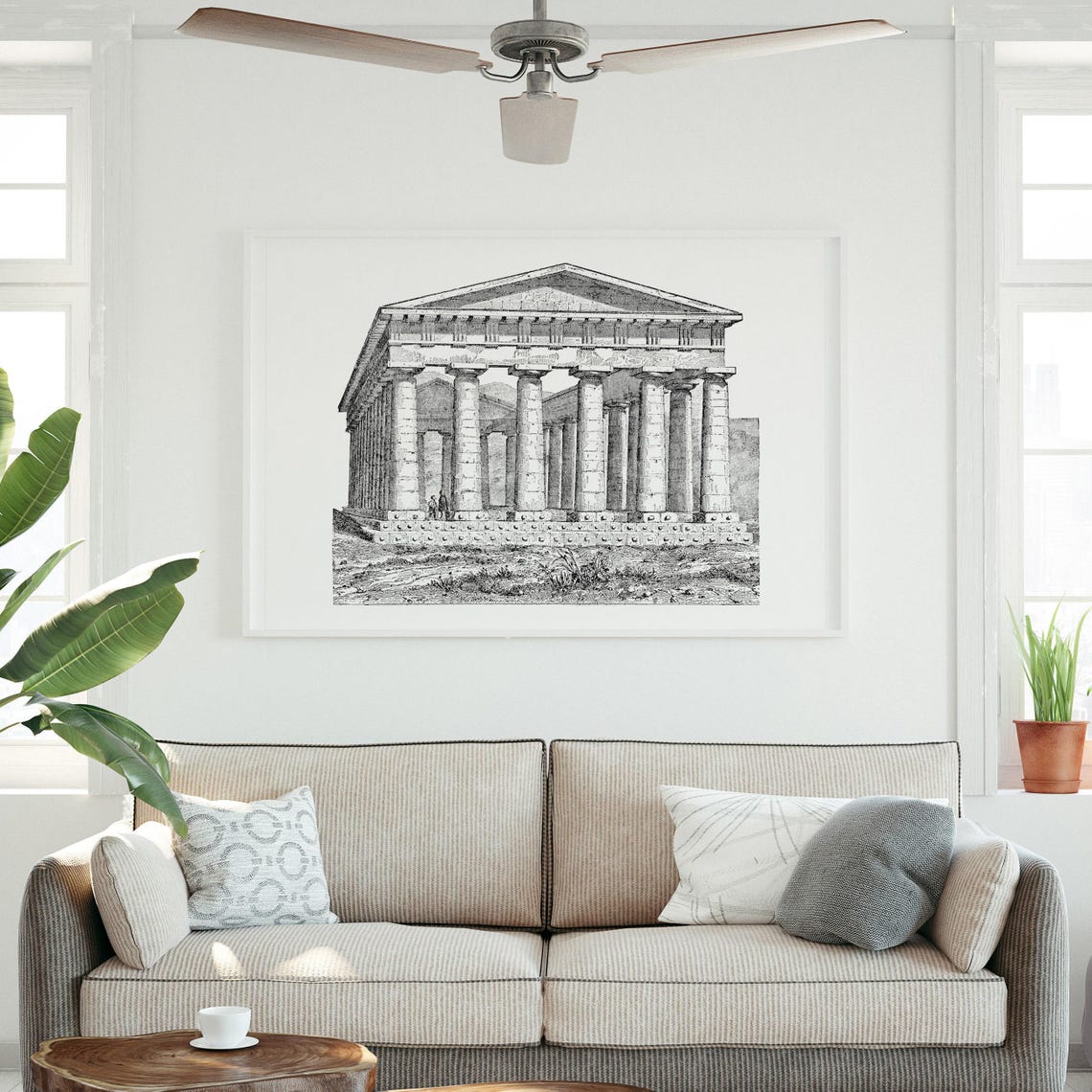 Temple Of Segesta Italy Ancient Greek Doric Temple Engraving Poster - Image 3