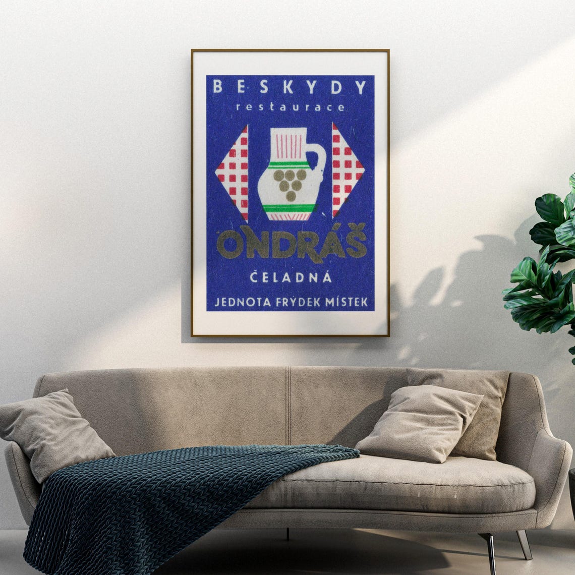 Beskydy Restaurant Ondras Celadna Vintage Matchbox Label Poster - Image 3