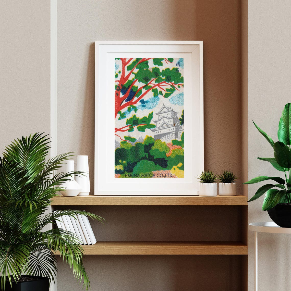 Japanese Castle Forest Vintage Japan Matchbox Art Landscape Poster - Image 2